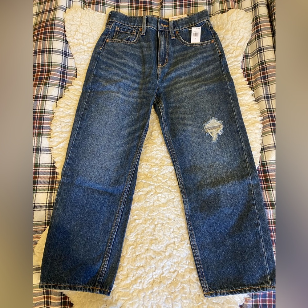 NWT Old Navy girls size 10 high waist slouchy straight leg straight cut jeans